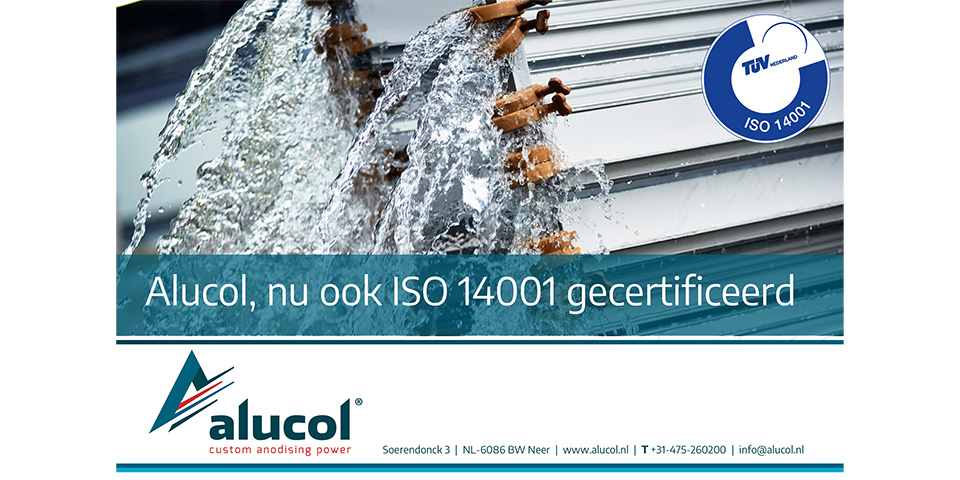 Alucol nu gecertificeerd met ISO14001:2015