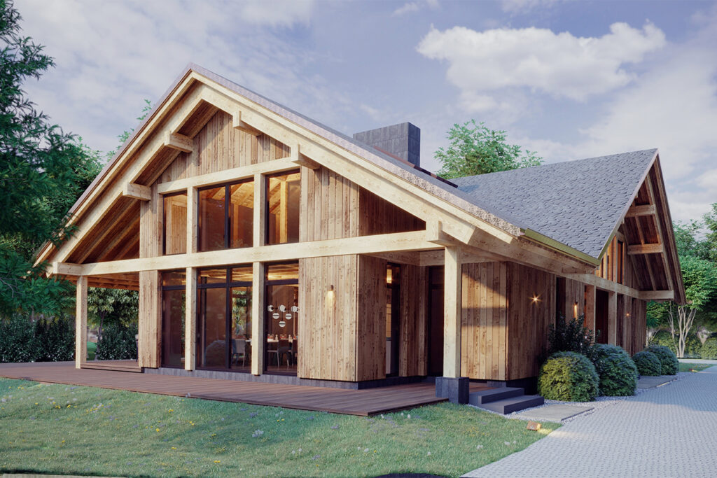 Geïntegreerde ventilatie zorgt voor een perfect binnenklimaat in houten huis